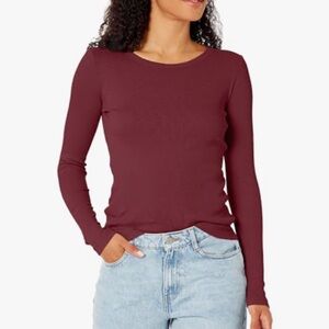 Velvet by Graham & Spencer Women's Bayler Cotton Slub Long Sleeve T-Shirt